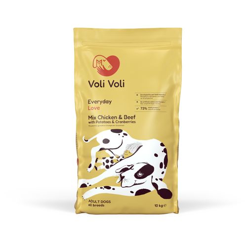 Voli Voli - Everyday Love, mix piletina i govedina s krumpirom i brusnicom, hrana za pse, 10 kg slika 1