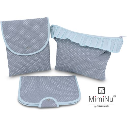 MimiNu set od 3 torbice za bebinu torbu Pamuk Grey slika 1