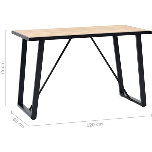 Blagovaonski stol boja hrasta 120 x 60 x 75 cm MDF slika 13