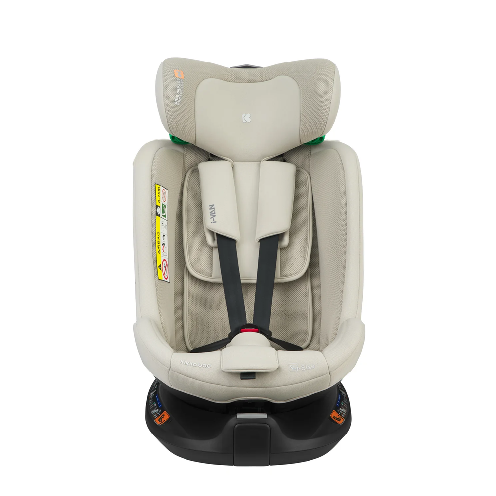 Kikka Boo Rotirajuća autosjedalica 40-150cm I-Van i-Size Isofix, Light Beige slika 3