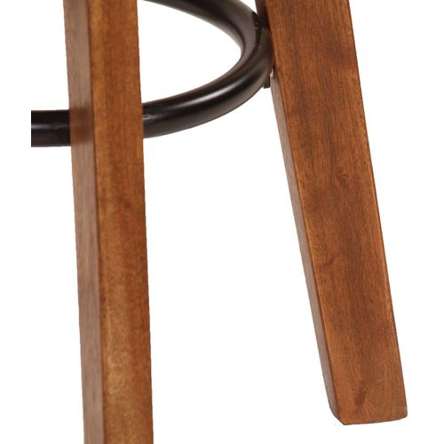 Barske stolice od masivnog bagremovog drva i prave kože 2 kom slika 35