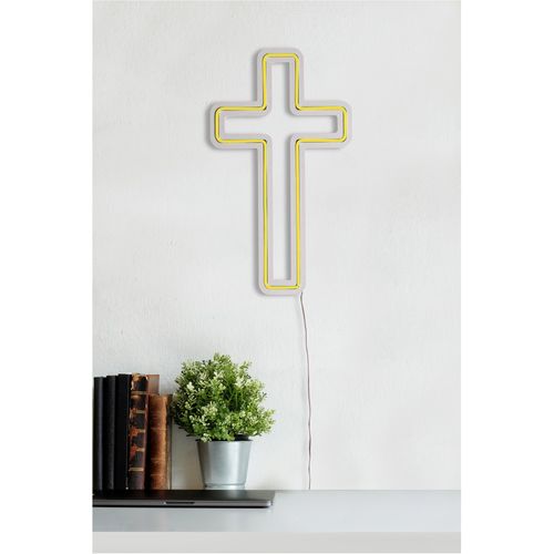 Wallity Ukrasna plastična LED rasvjeta, Cross Sign - Yellow slika 3