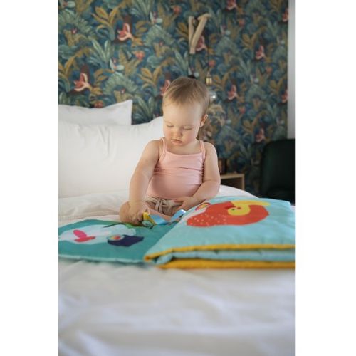 Sophie La Girafe Touch & Play Book - Platnena knjiga sa zvukovima na dodir 30x30cm slika 5