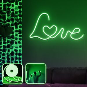 Opviq Dekorativna zidna led rasvjeta Love in Love - Large - Green