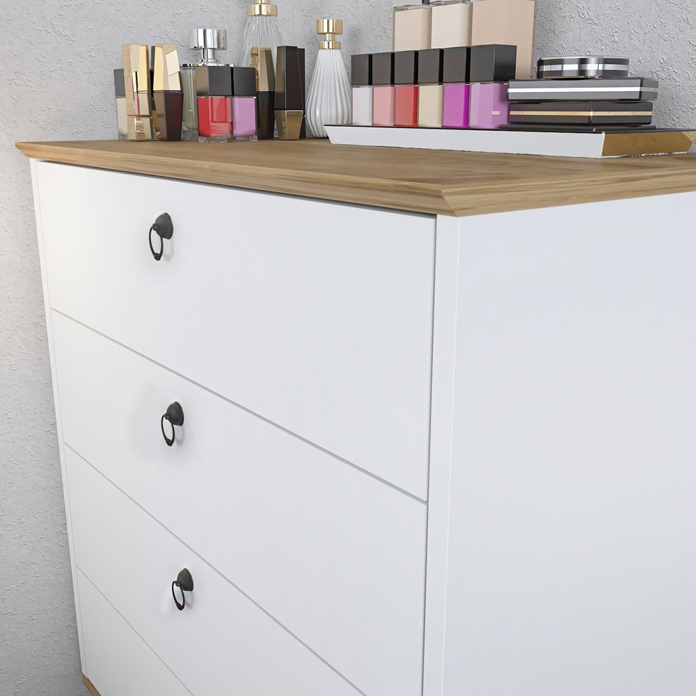 Komoda Sahra - Hrast, Bijela Boja, WhiteOak slika 1