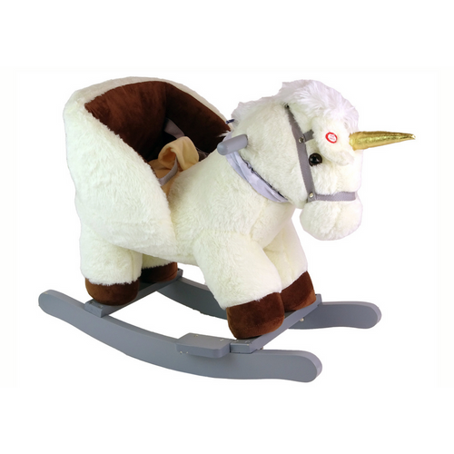 Dječji konjić za ljuljanje Little Unicorn 48 cm - bijeli slika 1