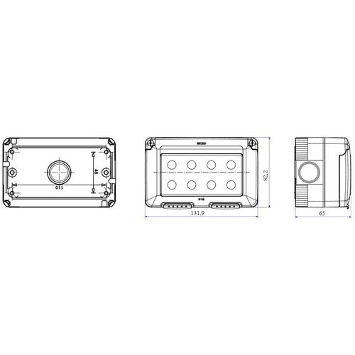 Gewiss System, nadgradna kutija 4M, IP55, siva slika 2