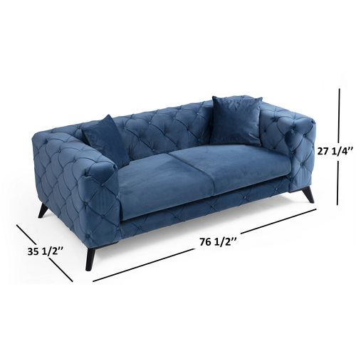 Como 2 Seater - Blue Blue 2-Seat Sofa slika 8
