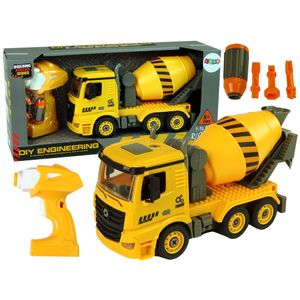 Kamion mikser na daljinsko upravljanje Concrete Mixer R/C 2.4GHz sa alatom - žuti