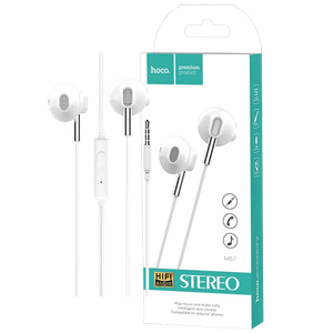 hoco. Slušalice sa mikrofonom, 3.5 mm,dužina kabela 1.2 met,bijela - M57 Sky sound, White
