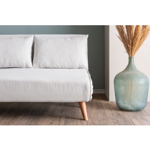 Atelier Del Sofa Dvosjed, Folde 2-Seater - Teddy Fabric - Cream slika 7