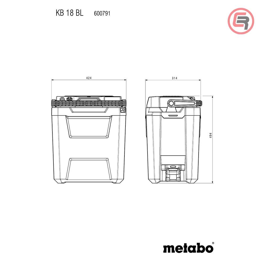 Metabo Rashladna Kutija Aku KB 18 BL 18V Sa Funkcijom Održavanja Temperature (bez baterija i punjača) - 600791850 slika 5