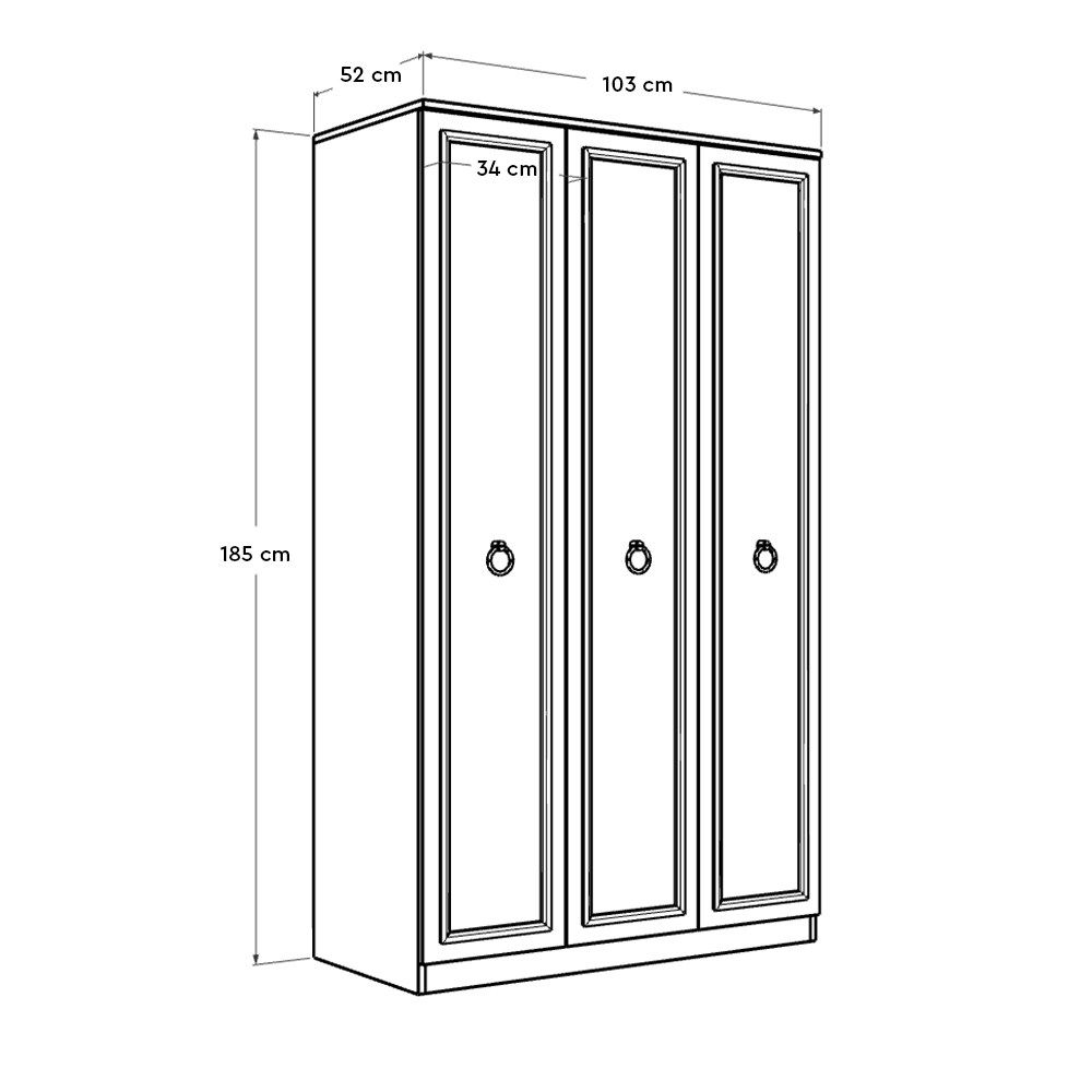 Grd-1330-Bb-2 Bijeli Ormar slika 6