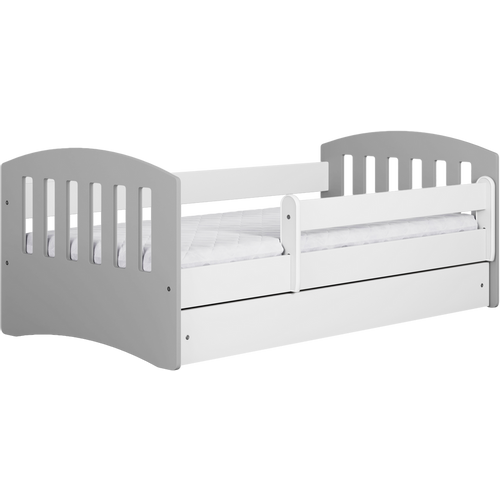 Drveni dječji krevet Classic sa ladicom - 160x80cm - Sivi slika 2