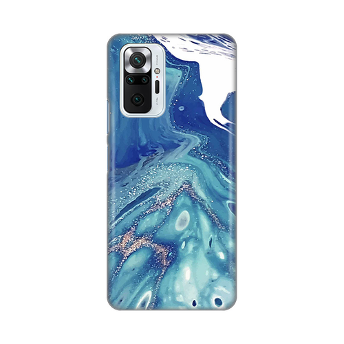 Torbica Silikonska Print za Xiaomi Redmi Note 10 Pro/10 Pro Max Blue Marble slika 1