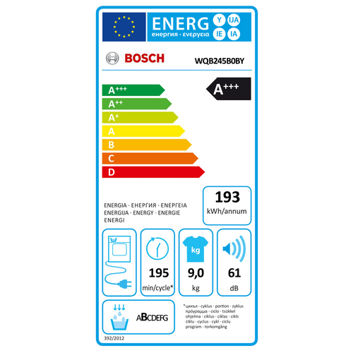 Bosch sušilica rublja WQB245B0BY slika 10