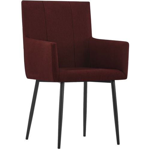 Blagovaonske stolice od tkanine 4 kom crvena boja vina slika 2