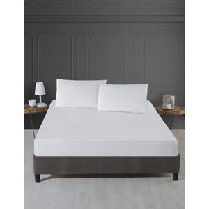 Alez Fitted Pol (150 x 200) White Double Bed Protector