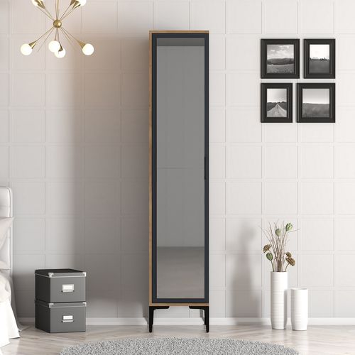 Kumsal R - Walnut, Anthracite Walnut
Anthracite Wardrobe slika 1