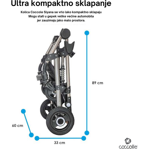 Coccolle Melora Kolica 3u1 - Siva slika 21