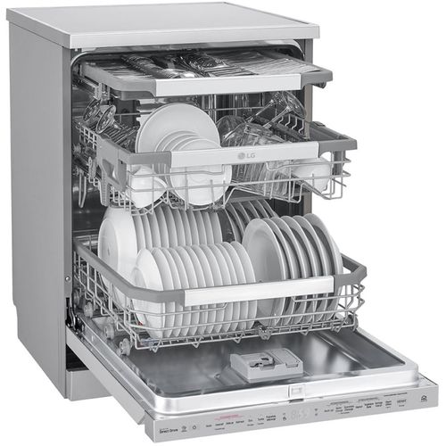 LG DF425HSS Mašina za pranje sudova, QuadWash™, TrueSteam™ tehnologijom pare, Vrata sa automatskim otvaranjem, Set za 14 kompleta, ThinQ™, WiFi funkcija slika 10