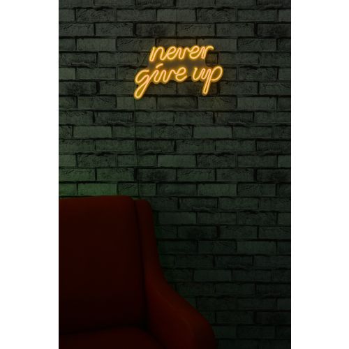 Wallity Ukrasna plastična LED rasvjeta, Never Give Up - Yellow slika 3