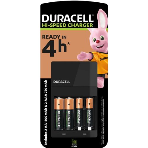 Duracell CEF14 PUNJAC + punjive baterije 2xAA NiMH 1300mAH+ 2xAAA 750mAh( Hi speed 4h, auto-OFF) slika 3