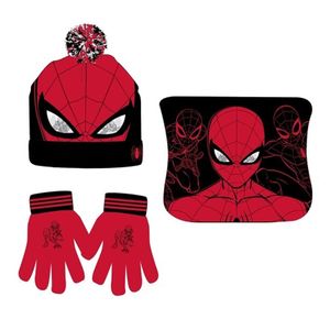 Marvel Spiderman winter set snood hat gloves