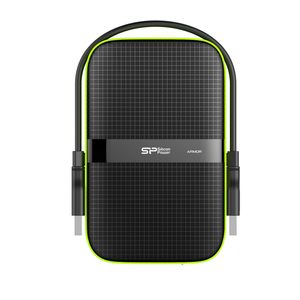 Silicon Power SP010TBPHDA60S3K Portable HDD 1TB, Armor A60, USB 3.2 Gen.1, Black