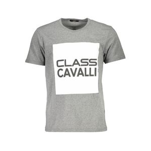 CAVALLI CLASS MEN'S SHORT SLEEVE T-SHIRT GRAY