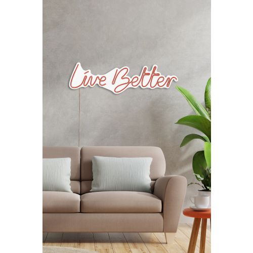 Wallity Zidna LED dekoracija, Live Better - Red slika 5