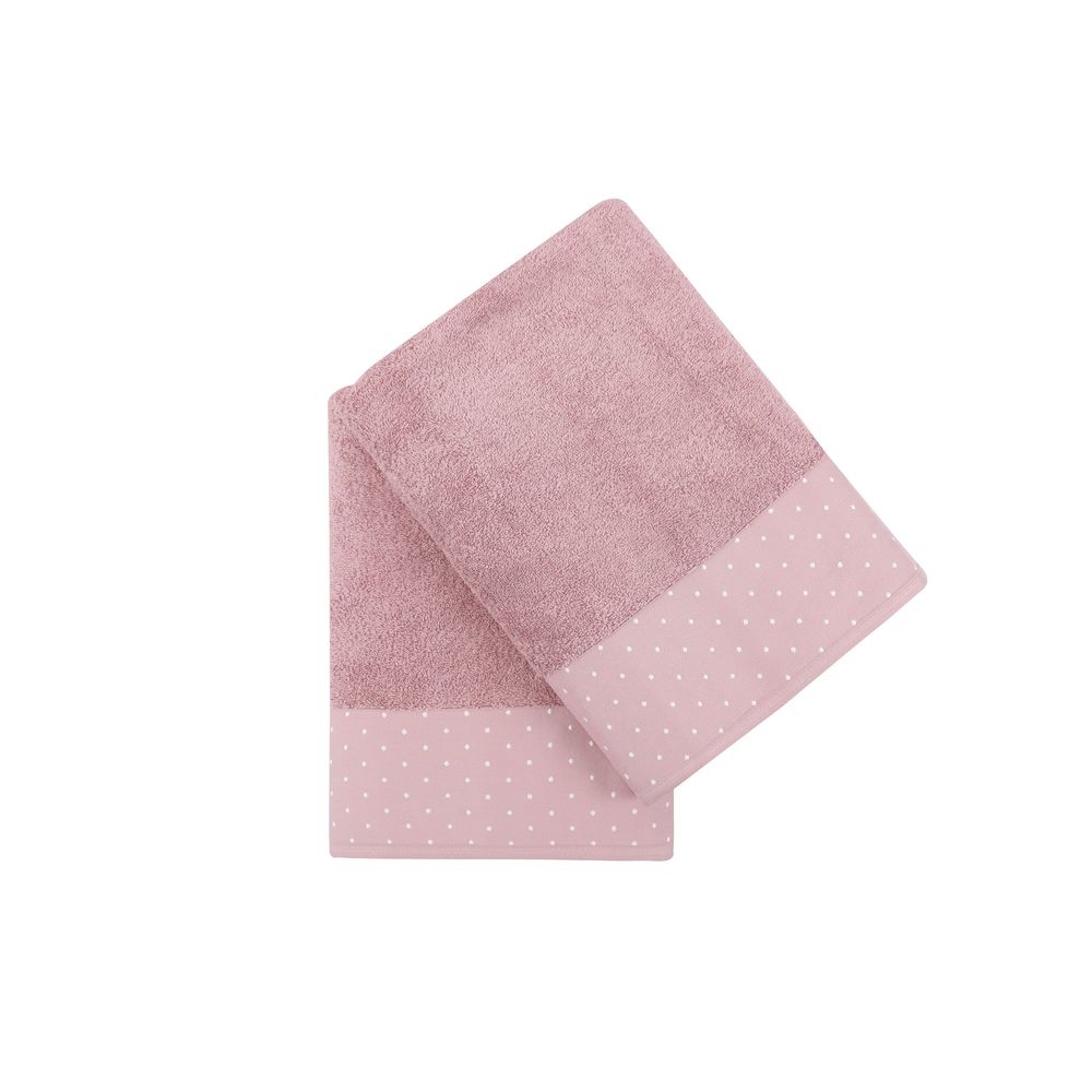 Set Ručnika Pitircik - Dusty Rose i Bijeli (2 Komada) slika 4