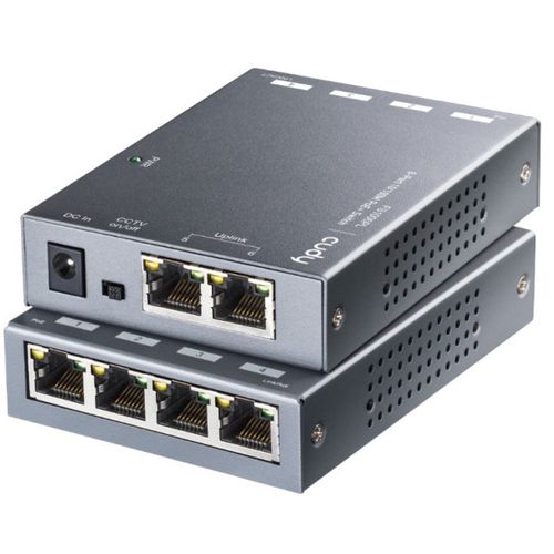 Cudy FS1006PL 6-Port 10/100M PoE+ Switch, 60W external, max 32W/PoE, UPLINK, 250m, 4KV protection slika 1