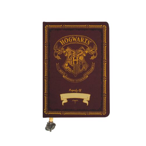 BLUE SKY HARRY POTTER A5 DEBELI NOTES S FOLIJOM BURGUNDY - HOGWARTS GRB slika 1