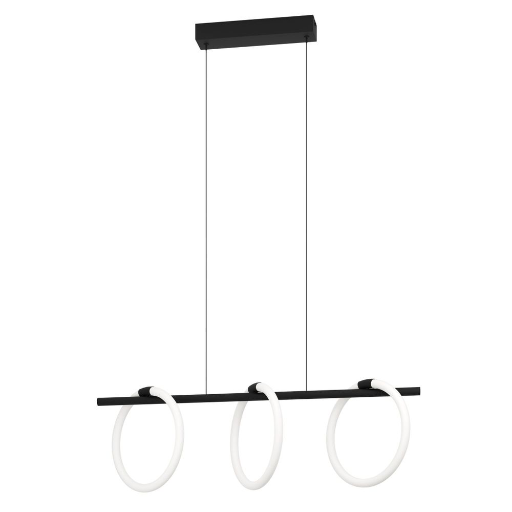 Eglo visilica/3, LED, 3x9W, crna/bijeli prsteni 'CARANACOA' slika 1