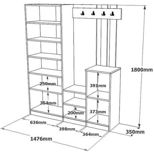 DD8 - AA Atlantic Pine
Anthracite Hall Stand slika 7