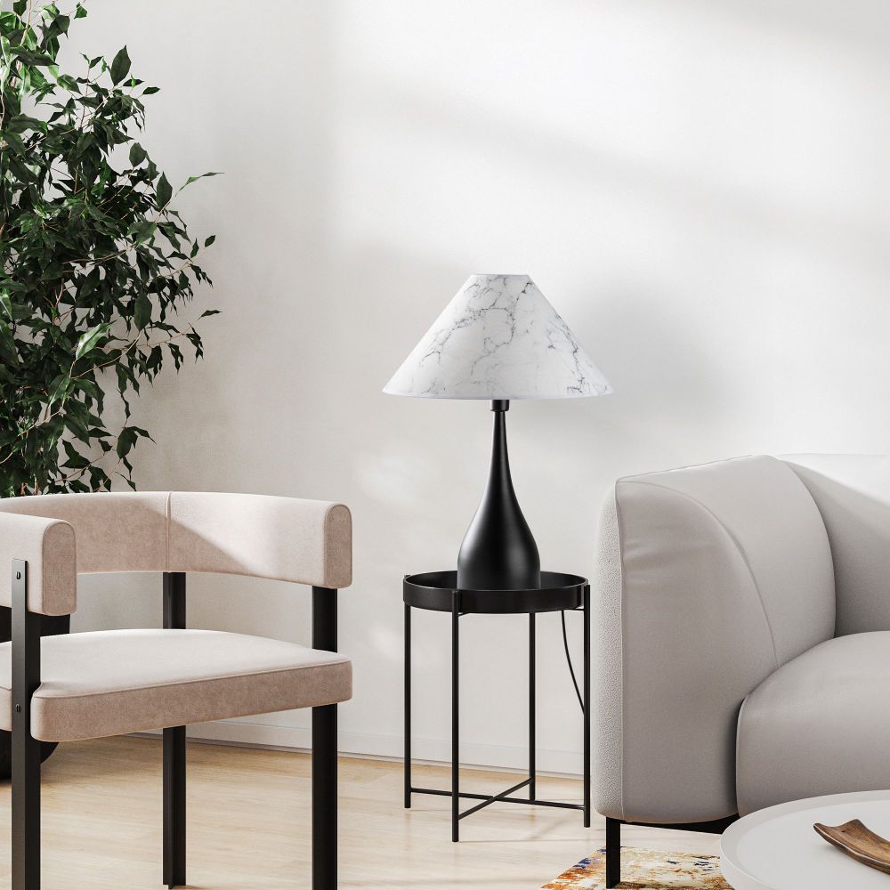 Luna - Crno-bijela stolna lampa 15268 slika 3