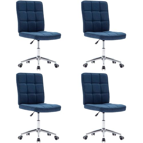Blagovaonske stolice od tkanine 4 kom plave slika 41