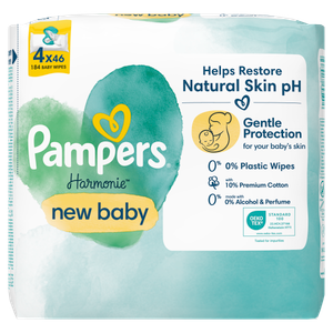 Pampers vlažne maramice Harmonie New Baby 4x46kom