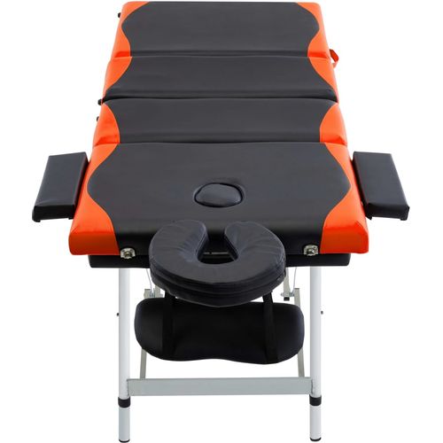 Sklopivi masažni stol s 4 zone aluminijski crno-narančasti slika 19