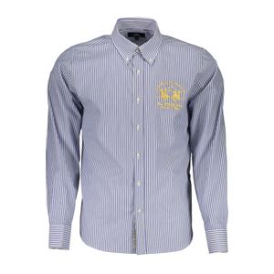 LA MARTINA MEN'S BLUE LONG SLEEVE SHIRT