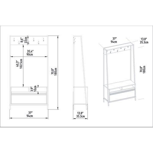 Devin - Black Black
Marble Hall Stand slika 5