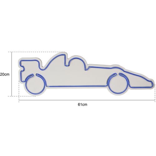 Wallity Ukrasna plastična LED rasvjeta, Formula 1 Race Car - Green slika 6