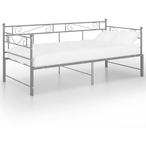 Okvir za krevet na razvlačenje sivi metalni 90 x 200 cm slika 2