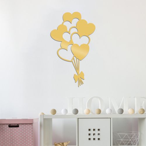 Wallity Metalna zidna dekoracija, Balloons - Gold slika 1