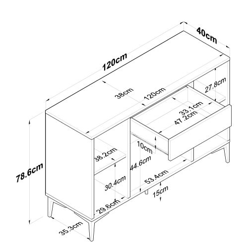 JE136 - 3144 White Multi Purpose Cabinet slika 14