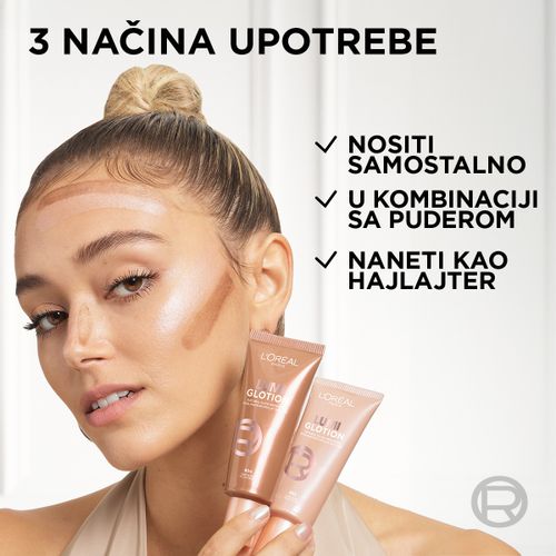 L'Oréal Paris Lumi Glotion tečni puder za naglašavanje sjaja 902 light glow​ slika 3