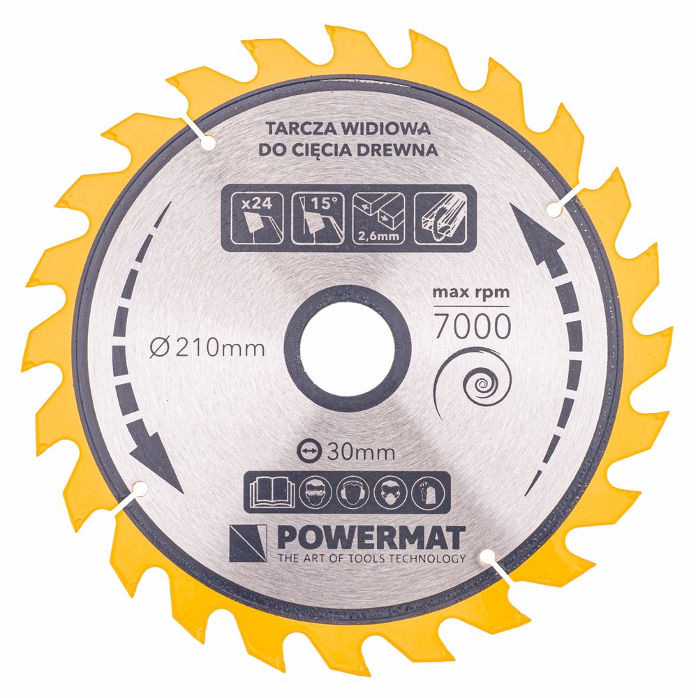 Karbidna lista pile za drvo 210x30 24z TDD-210x30x24Z slika 4