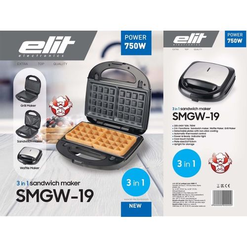 ELIT 3in1 Preklopni toster za wafle SMGW-19 slika 4