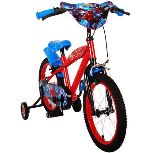 Dječji bicikl 16″ Spider-Man dvije ručne kočnice crveni slika 9